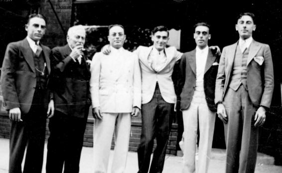Dominick and his sons (Phil, John, Pete, Benny, and Joe)
